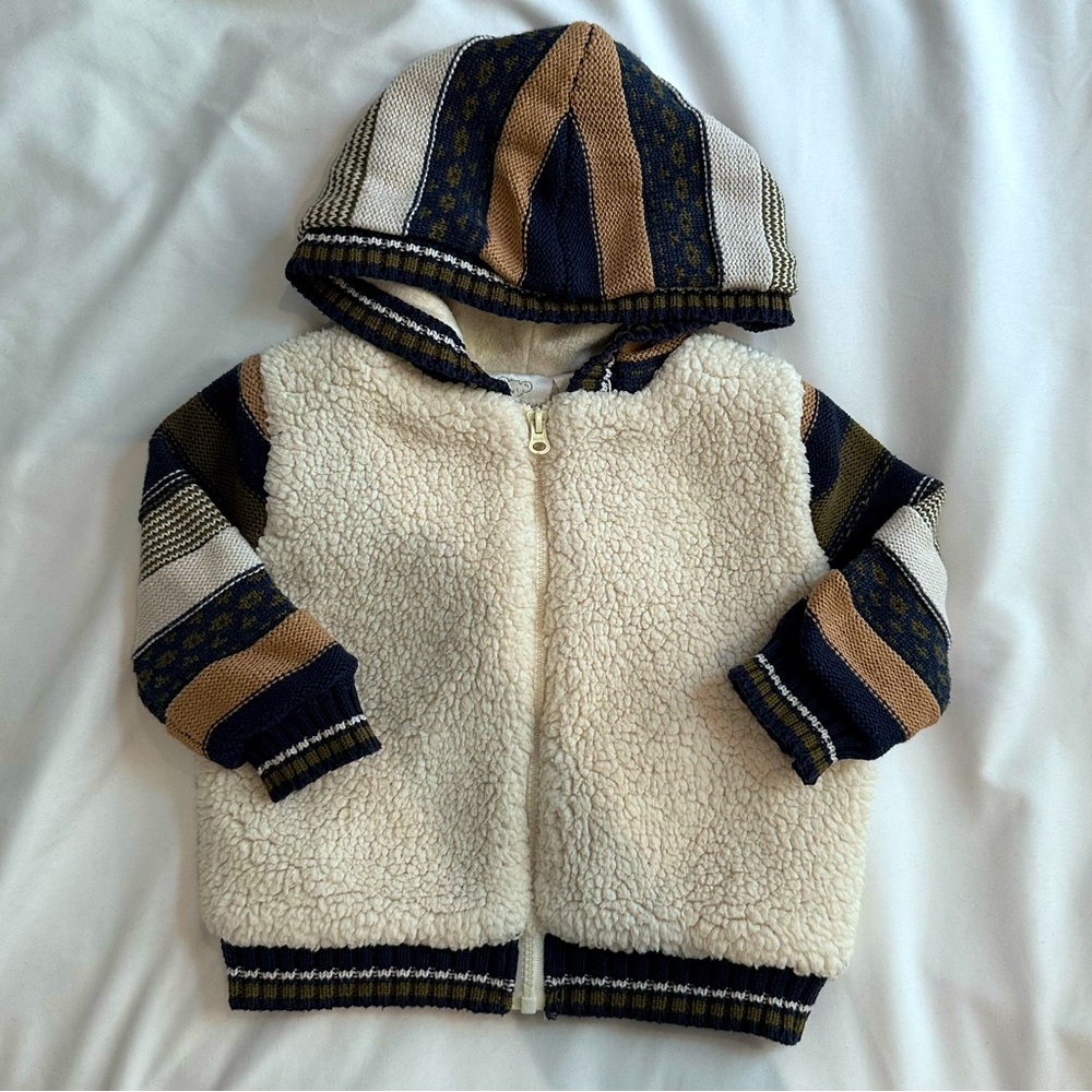 The cutest and coziest and easiest baby jacket / sweater / teddy / hoodie